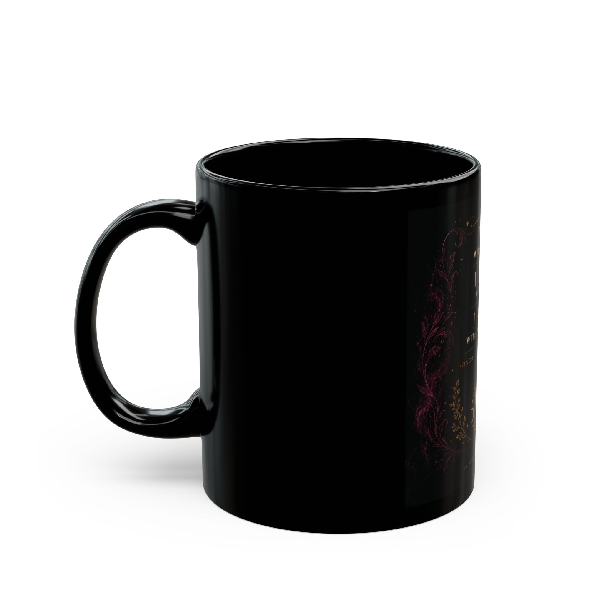 Witchy Affirmation Mug – “I Sip with Intention, I Move with Magic” Black Coffee Cup