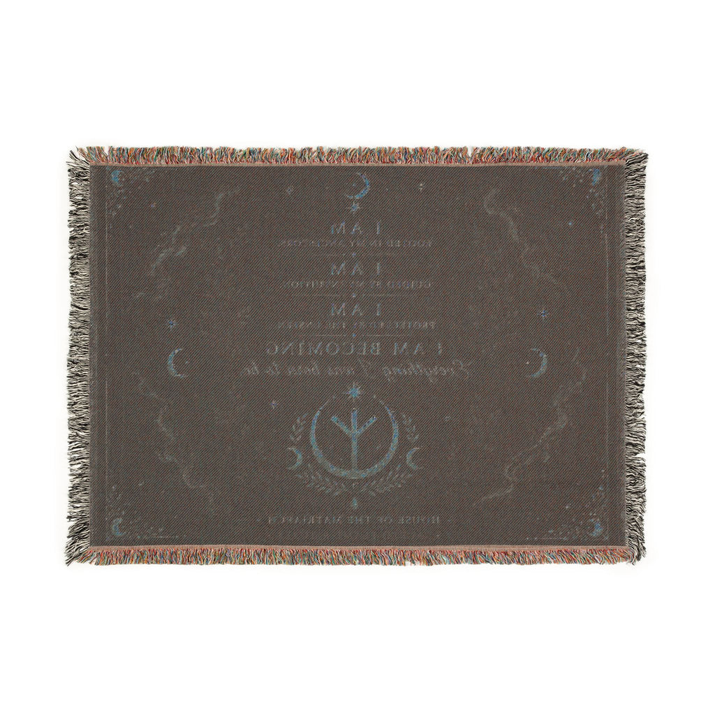 Woven Blanket — Mystical Crescent Tree Tapestry Throw