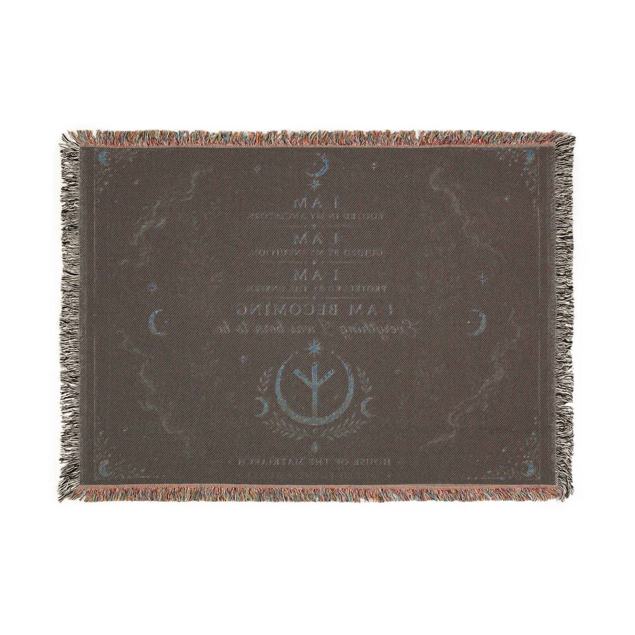 Woven Blanket — Mystical Crescent Tree Tapestry Throw