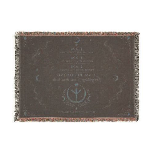 Woven Blanket — Mystical Crescent Tree Tapestry Throw