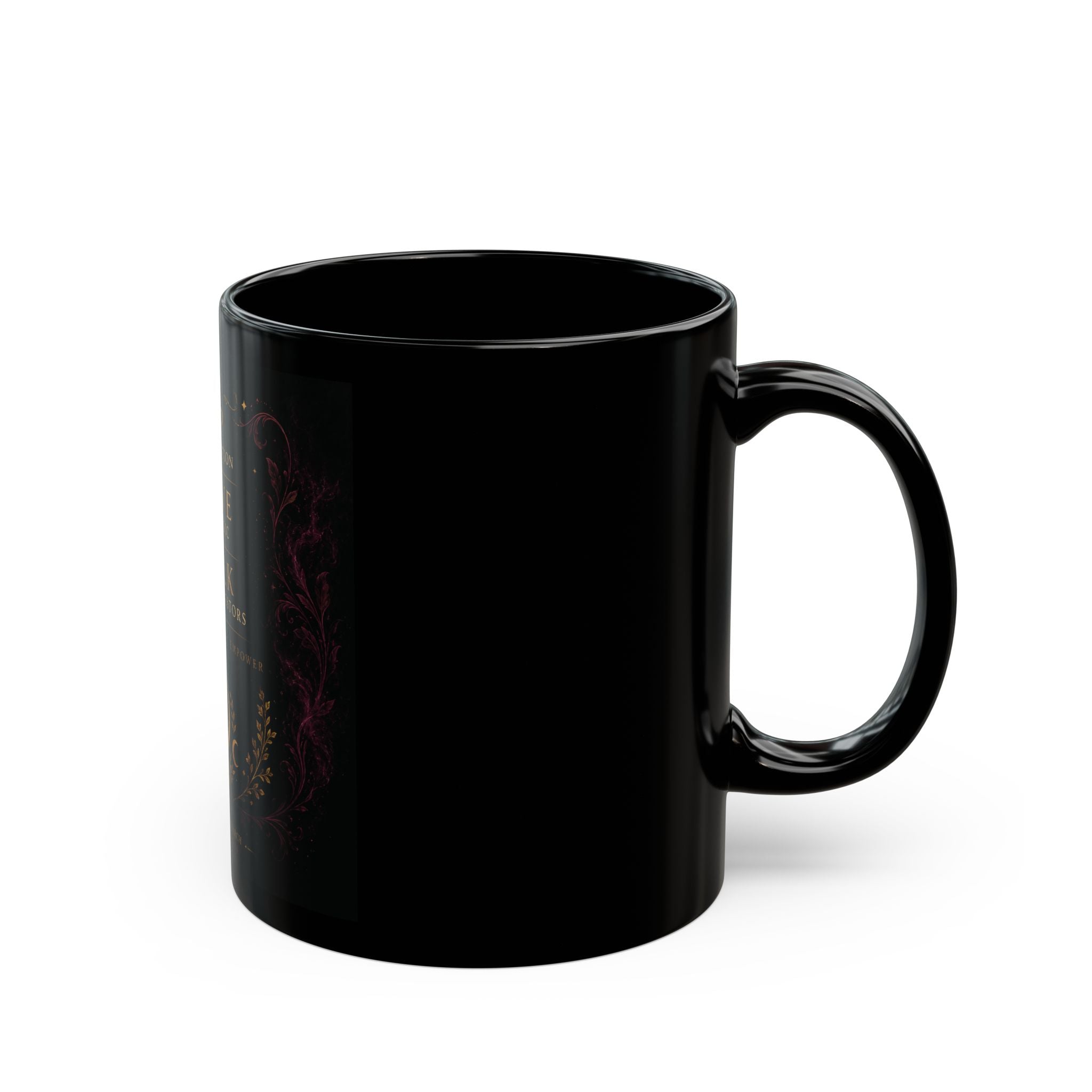 Witchy Affirmation Mug – “I Sip with Intention, I Move with Magic” Black Coffee Cup